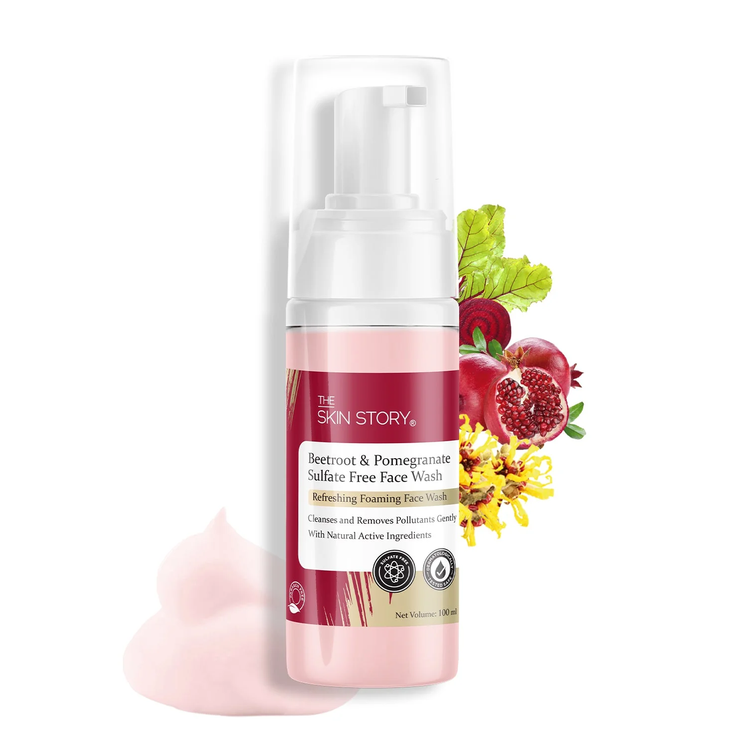 Beetroot & Pomegranate Foaming Face Wash – Sensitive Skin Formula - Image 7