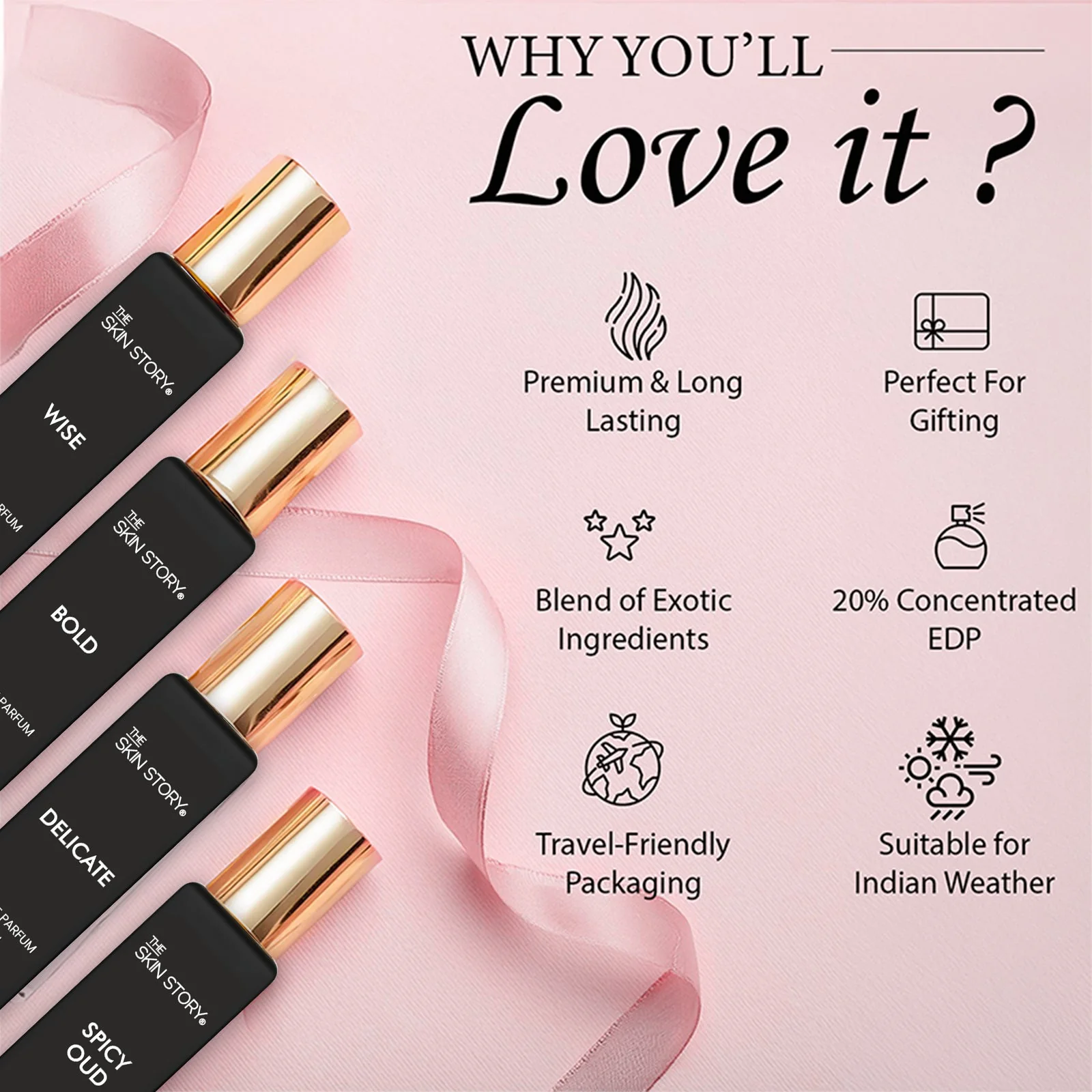 Luxury Perfume Gift for Women Set of 4 Fragrances Eau de Parfum - Image 3