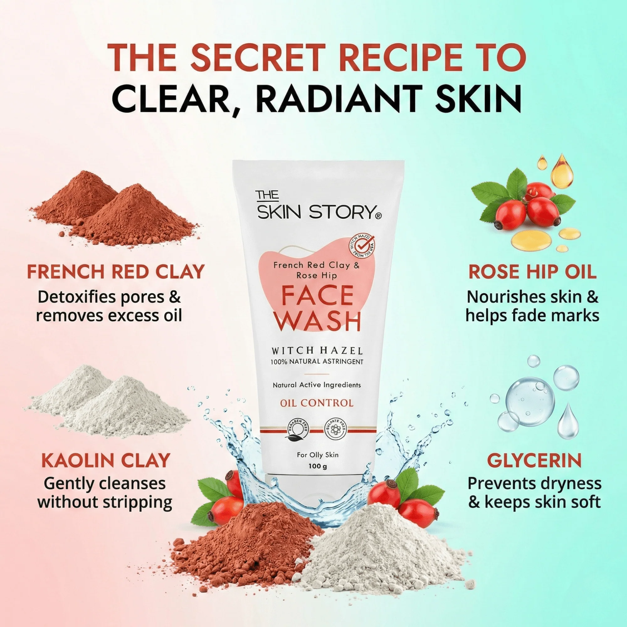 French Multani Mitti Oil Control Face Wash - Image 5