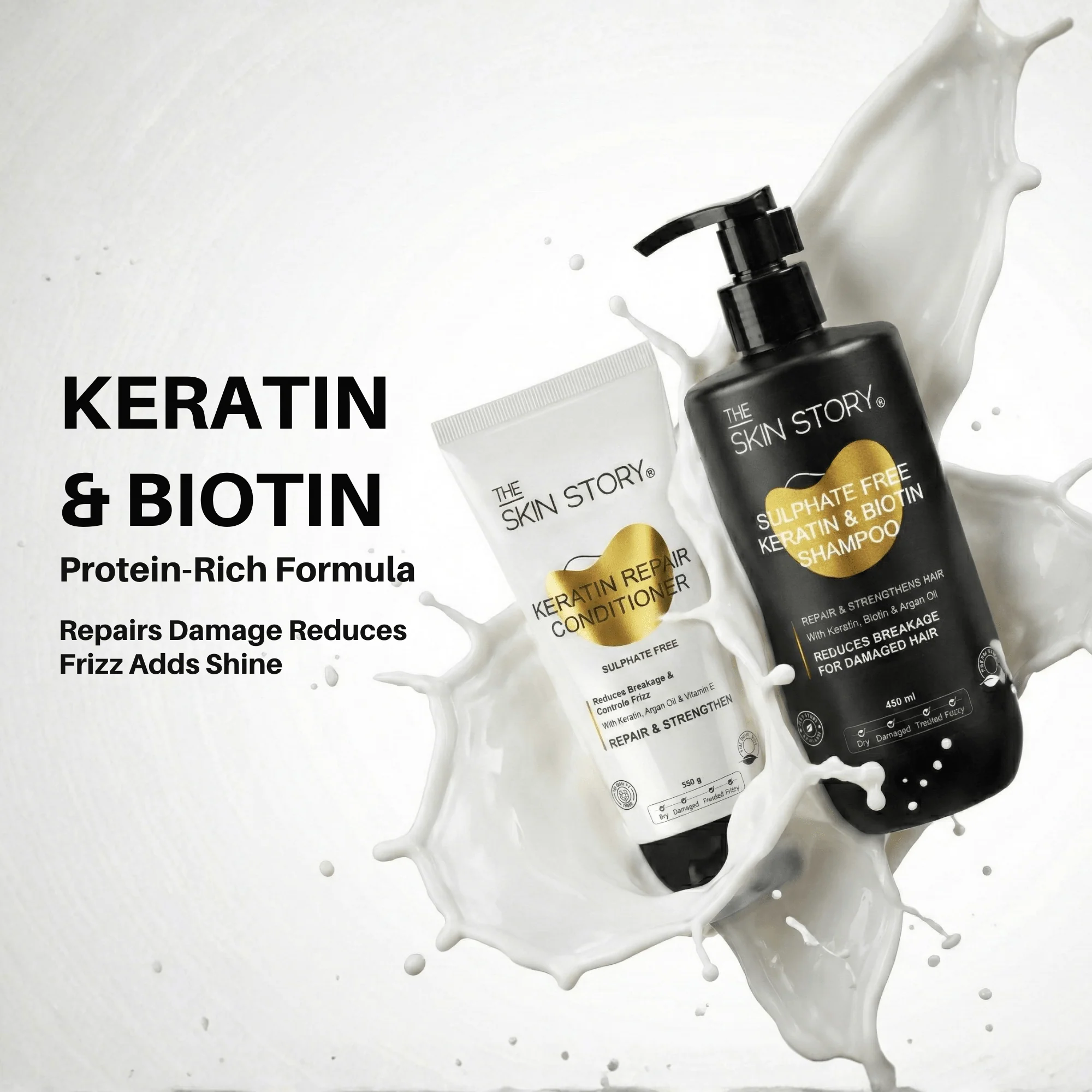 Sulphate Free Shampoo & Conditioner For Dry & Damaged Hair - Image 3